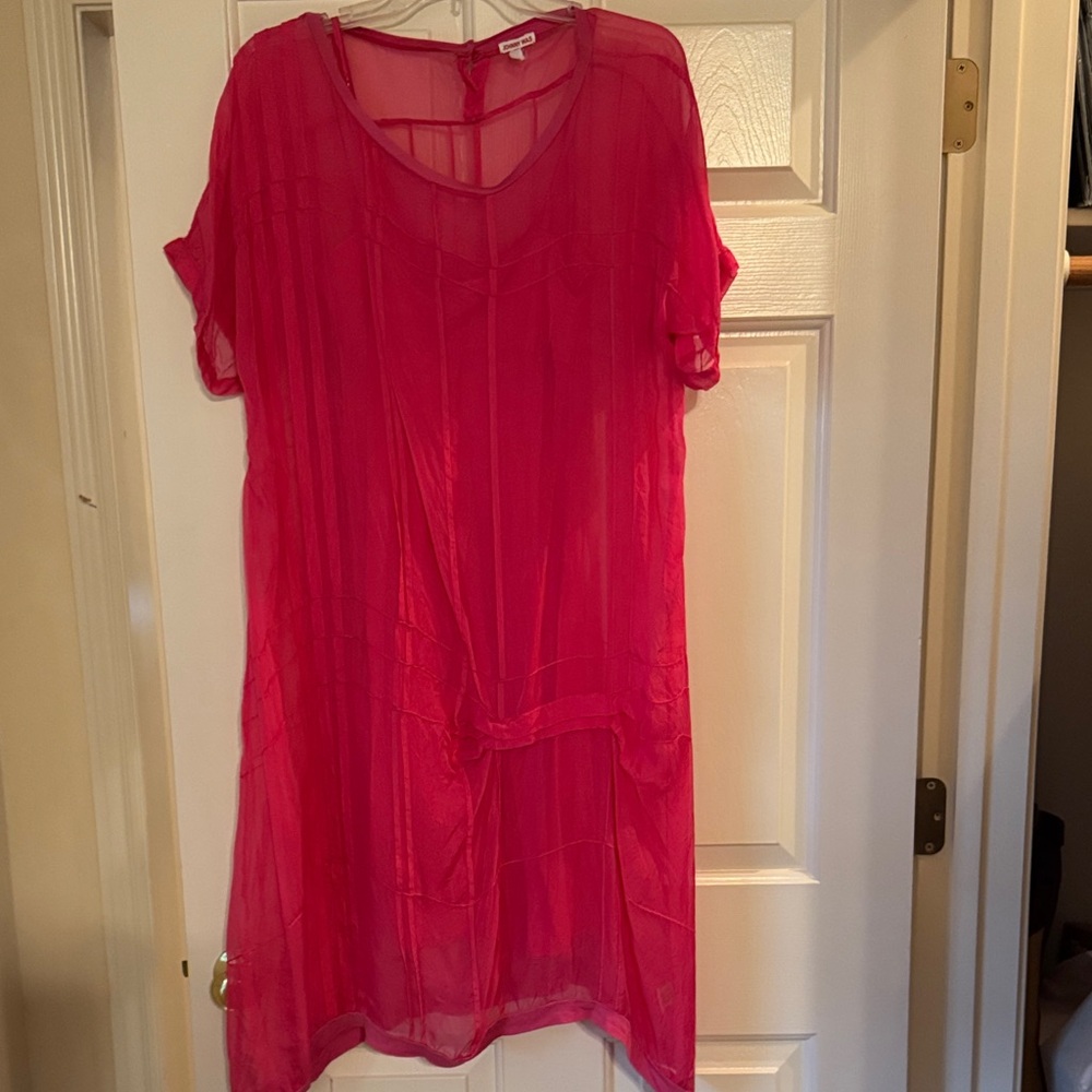 Johnny Was Vibrant Pink Midi Dress